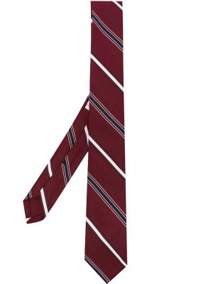 Corbata a rayas Thom Browne rojo