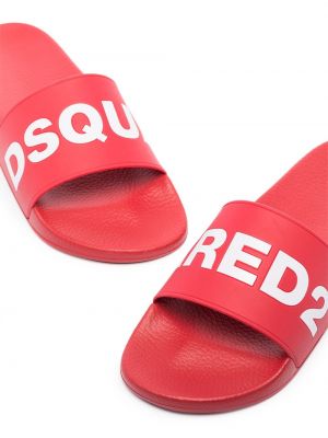 Sandales à imprimé Dsquared2 rouge
