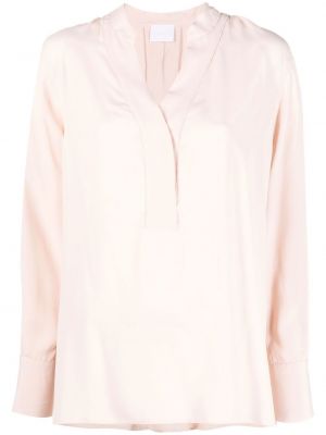 Блуза с v-образно деколте Merci розово