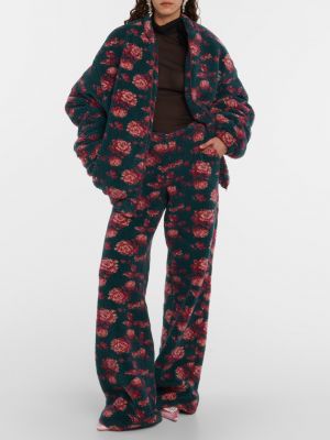 Прямые брюки с высокой талией в цветочек с принтом Magda Butrym