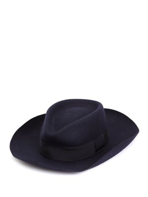 Шерстяная шляпа в полоску Catarzi синяя