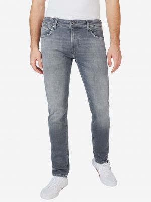 Slim fit priliehavé skinny fit džínsy Pepe Jeans sivá