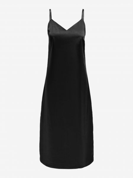 Saténové šaty Only černé