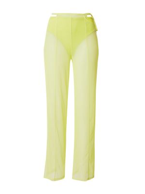 Широки панталони тип „марлен“ Calvin Klein Jeans жълто