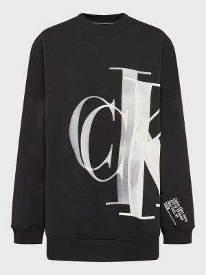 Laza szabású pulóver Calvin Klein Jeans Plus fekete