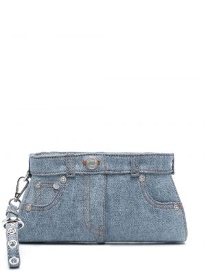 Clutch somiņa Moschino Jeans zils