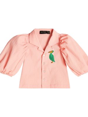 Brodert bluse for jenter Mini Rodini rosa