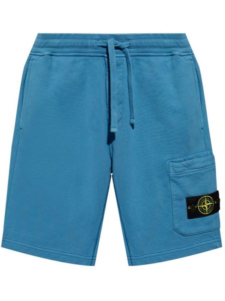 Fleece bermudashorts Stone Island blå