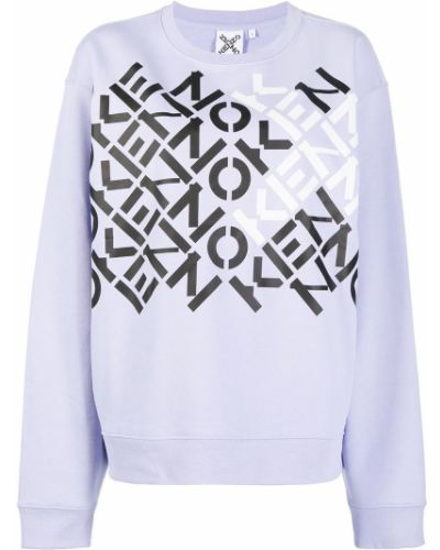 Rund hals trykt sweatshirt Kenzo lilla