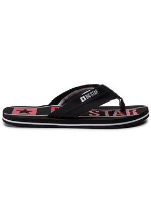 Žabky s hvězdami Big Star Shoes černé