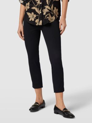 Spodnie w jednolitym kolorze Lauren Ralph Lauren czarne