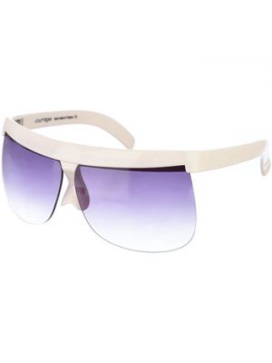 Białe okulary przeciwsłoneczne Courreges