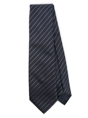 Satynowy krawat Giorgio Armani niebieski