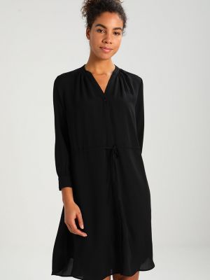 Платье-рубашка Selected черное