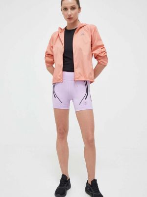 Kratke hlače visoki struk Adidas By Stella Mccartney ljubičasta