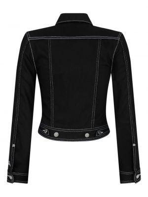 Mežģīņu džinsa jaka ar šņorēm Dsquared2 melns