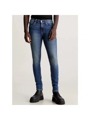 Vaqueros skinny de algodón Calvin Klein Jeans azul