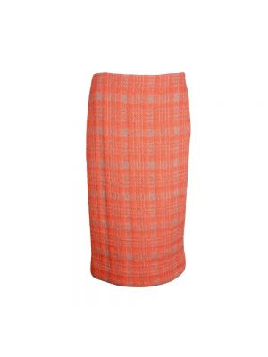 Nylonowa spódnica Dries Van Noten Pre-owned pomarańczowa