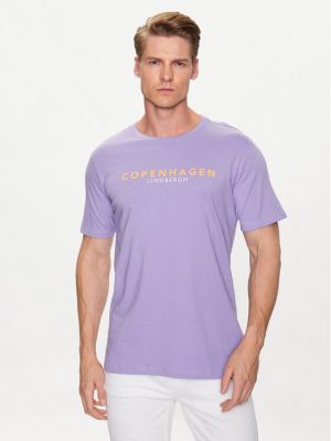 Relaxed fit marškinėliai Lindbergh violetinė