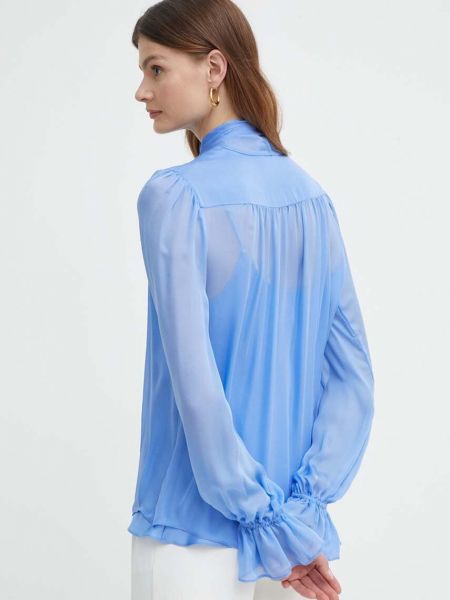 Однотонная шелковая блузка Luisa Spagnoli