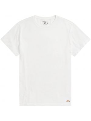 Bombažna majica s potiskom Ralph Lauren Rrl bela