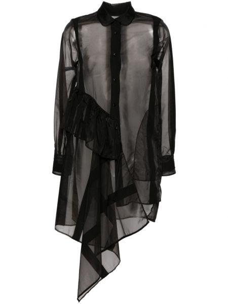 Ασύμμετρη μπλούζα Uma Wang μαύρο
