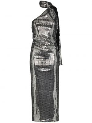 Платье металлическое The Attico, серебряное