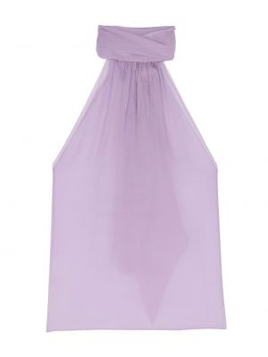 Transparenter bluse mit schleife Saint Laurent lila