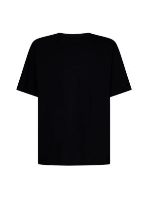 Camiseta a rayas con estampado Balmain negro
