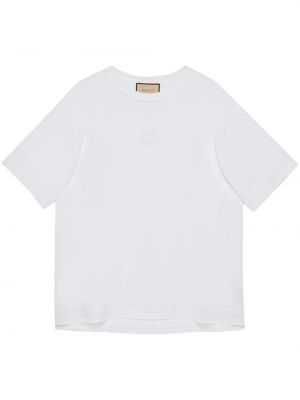Koszulka bawełniana Gucci biała