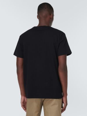 Βαμβακερή μπλούζα από ζέρσεϋ Gucci μαύρο