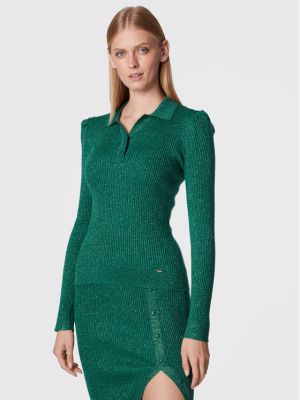 Пуловер slim Fracomina зелено