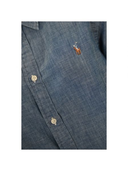 Camisa vaquera con bordado con botones Ralph Lauren azul