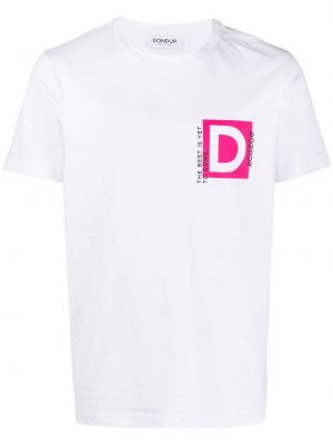 T-shirt con stampa Dondup bianco