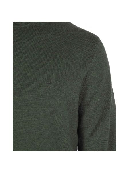 Jersey cuello alto de lana de tela jersey Calvin Klein verde