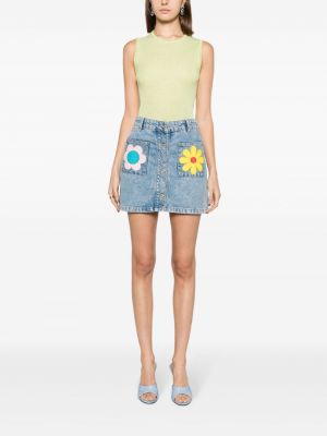 Květinové džínová sukně Moschino Jeans