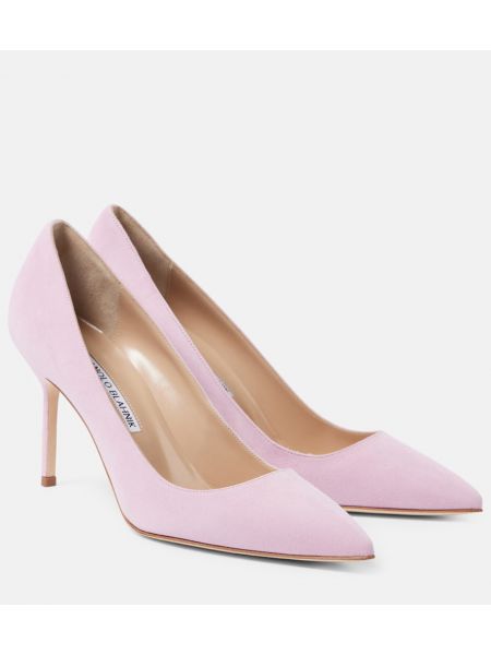 Calzado de ante Manolo Blahnik rosa