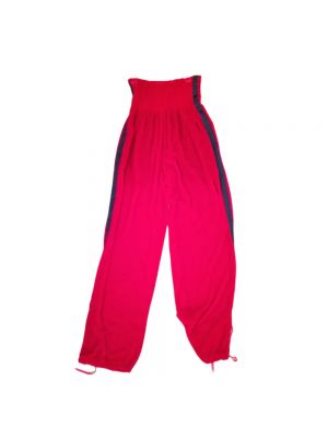 Aksamitne spodnie Jean Paul Gaultier Pre-owned czerwone