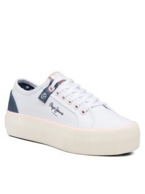 Chaussures de ville Pepe Jeans blanc