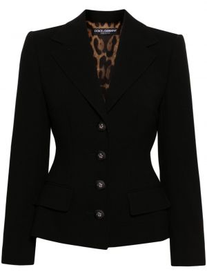 Volneni blazer Dolce & Gabbana črna