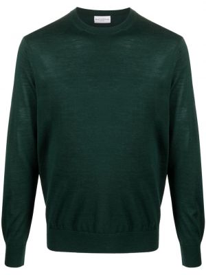 Vlněný svetr s kulatým výstřihem Ballantyne zelený