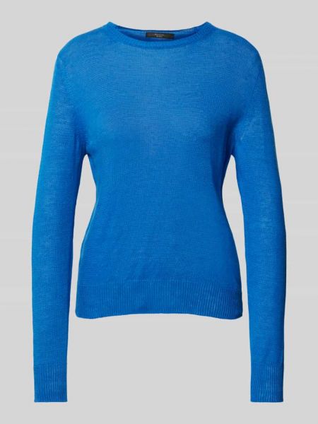 Dzianinowy sweter Weekend Max Mara niebieski
