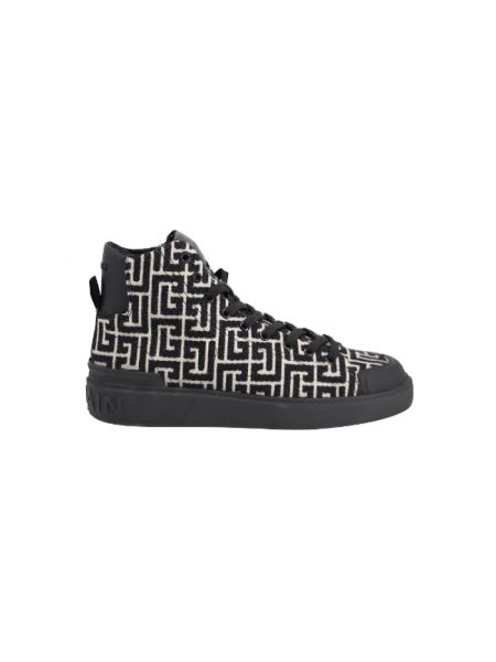 Sneakersy bawełniane Balmain Pre-owned czarne
