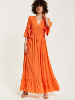 Длинное платье Liquorish оранжевое