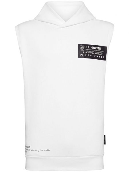 Sport ujjatlan kapucnis melegítő felső nyomtatás Plein Sport fehér