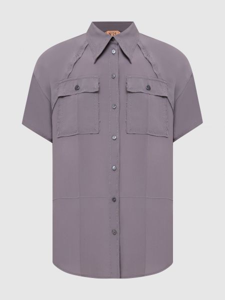 Сіра сорочка з вирізом на спині N°21