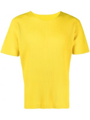 Тениска с кръгло деколте Homme Plissé Issey Miyake жълто