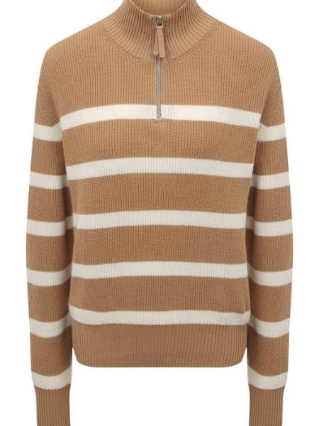 Бежевый хлопковый кашемировый пуловер Ftc