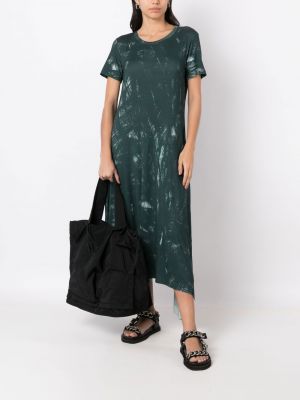 Sukienka z nadrukiem z dżerseju w abstrakcyjne wzory Uma | Raquel Davidowicz zielona