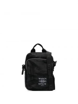 Камуфлажни чанта Maison Kitsuné черно